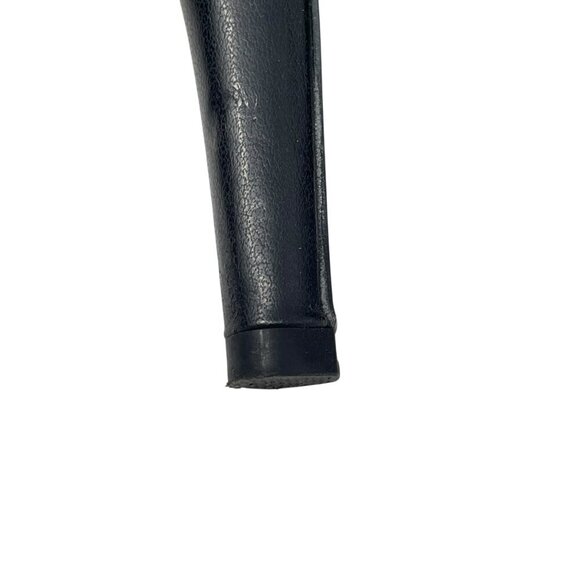 Nine West Black Leather Peep Toe High Heel Booties Size 8 1/2 Baddie Moto Rocker - Picture 7 of 9